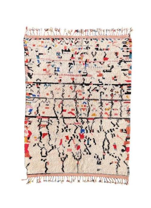 Berber, Marokkaans Moderne Beni Ourain Wol Tapijt 210x300 cm, Huis en Inrichting, Stoffering | Tapijten en Kleden