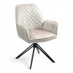 Eetkamerstoel William | Beige | Velvet/velours stof, Huis en Inrichting, Stoelen, Ophalen, Nieuw, Industrieel