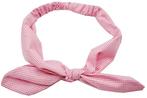 Haarband Knoop Strik Ruit Print Roze, Nieuw