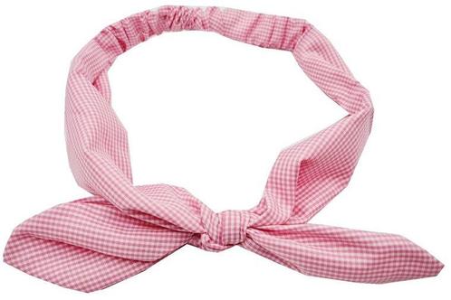 Haarband Knoop Strik Ruit Print Roze, Sieraden, Tassen en Uiterlijk, Uiterlijk | Haarverzorging