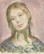 Pedro Mozos Martínez (1915-1983) - Retrato femenino, Antiek en Kunst