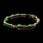 Oud-Romeins Bracelet, met Romeinse glazen kralen, Sieraden, Tassen en Uiterlijk, Antieke sieraden