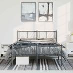 vidaXL Bedframe met hoofd- en voeteneinde metaal zwart, Huis en Inrichting, Slaapkamer | Bedden, Verzenden, Zwart, Overige maten