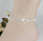 Ankle Bracelet Charm Silver (enkelbandjes, zirkonia, zilver)