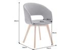 Design stoel NORDIC STAR antiek grijze houten poten - 43423, Huis en Inrichting, Stoelen, Ophalen of Verzenden, Nieuw