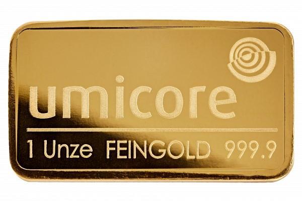 1 oz goudbaar Umicore, Postzegels en Munten, Edelmetalen en Baren, Goud, Verzenden