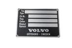 Volvo Typeplaatje aluminium blanco (onder motorkap) PV444+P1, Nieuw, Volvo, Motorkap, Voor