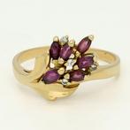 Ring - 18 karaat Geel goud - Diamant - robijn, Nieuw