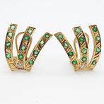 Oorbellen - 18 karaat Geel goud - 1.80ct. tw. Smaragd -, Nieuw