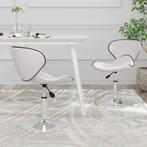 vidaXL Eetkamerstoelen 2 st kunstleer wit, Huis en Inrichting, Stoelen, Verzenden, Nieuw, Wit