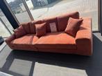 4 zits Bank luxe stof rib oranje rood nieuwste model, Huis en Inrichting, Banken | Bankstellen, Ophalen, 100 tot 125 cm, Rechte bank