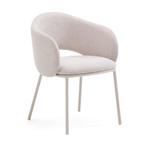 *WOONWINKEL* Kave Home Maina Design Eetkamerstoel Beige, Huis en Inrichting, Stoelen, Verzenden, Nieuw, Stof