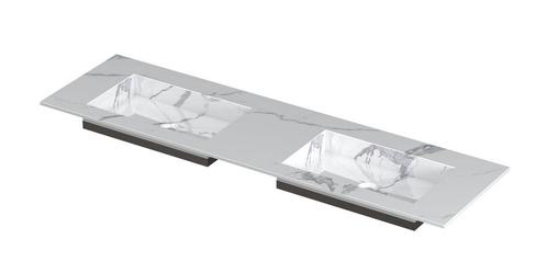 Ink Post Wastafel keramische slab envelop bak dubbel zonder, Huis en Inrichting, Badkamer | Badkamermeubels, Wastafelkast, Nieuw