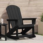 vidaXL Adirondack Schommelstoel Zwart 73.5 x 92 x 90cm HDPE, Tuin en Terras, Tuinstoelen, Verzenden, Nieuw