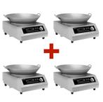 GGM Gastro | (4 stuks) Wok inductie kookplaat - 3,5 kW - |, Verzenden, Nieuw in verpakking, Fornuis, Frituur en Grillen