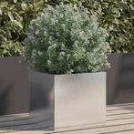vidaXL Plantenbak 32x30x29 cm roestvrij staal zilverkleurig, Verzenden, Nieuw, Metaal