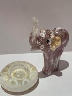 sculptuur, Campanella Livio Elefante  in murrina  rosa mix, Antiek en Kunst, Antiek | Glas en Kristal