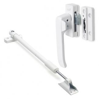 2x Raamsluiting met blinde bevestiging + Telescopische, Doe-het-zelf en Verbouw, Hang- en Sluitwerk, Nieuw, Verzenden