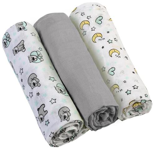 Baby Ono 3 Stuks Grijs Hydrofiel Luiers 348/01, Kinderen en Baby's, Badjes en Verzorging, Nieuw, Verzenden