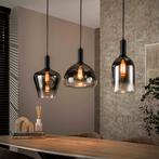 *WOONWINKEL* Glazen Hanglamp Zilver Grijs, Huis en Inrichting, Lampen | Hanglampen, Verzenden, Nieuw