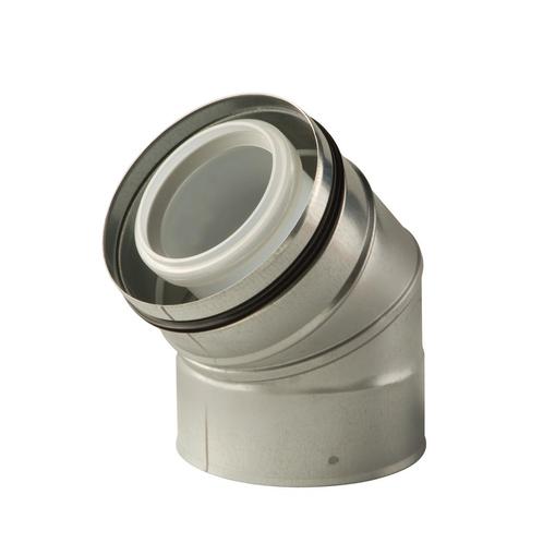 Rolux CLV Bocht 45° PP/metaal 80/130, Doe-het-zelf en Verbouw, Overige Doe-het-zelf en Verbouw, Ophalen of Verzenden