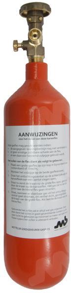 Karweifles 225 bar met kraan oranje oranje, Verzenden, Nieuw