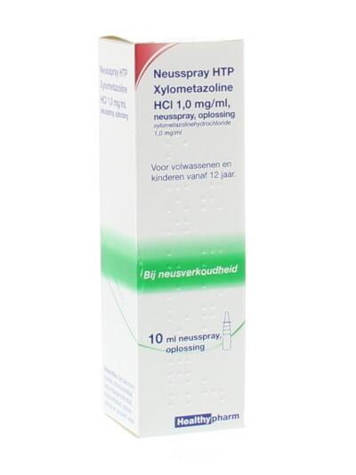 Neusspray xylometazoline 1.0% Healthypharm - 10 ml, Diversen, Verpleegmiddelen, Nieuw, Verzenden