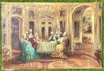 French school (XIX-XX) - Parlour Games - A Game Of Chess, Antiek en Kunst