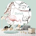 Behangcirkel, behang met eigen naam. Jungle behang sticker., Verzenden, Nieuw, Wanddecoratie