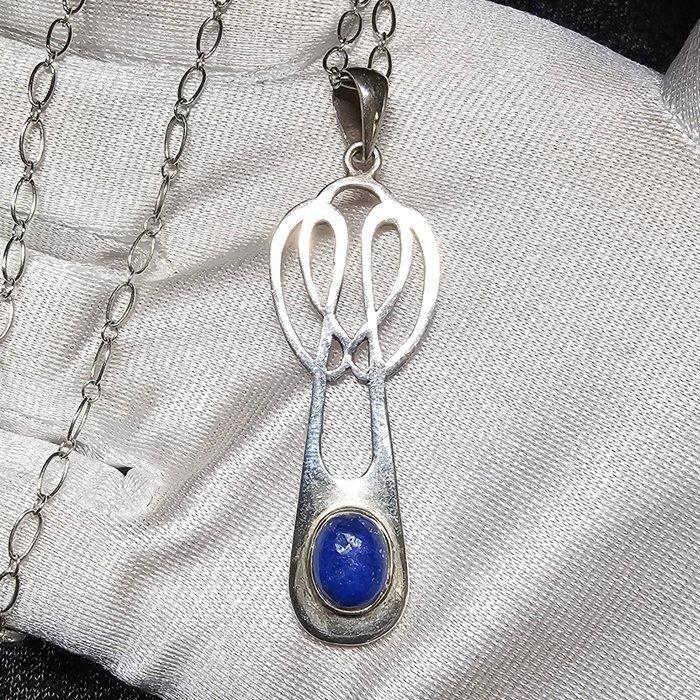 Zilver, 925 Sterling Silver & Lapis Lazuli - Geïnspireerd, Antiek en Kunst, Kunst | Designobjecten