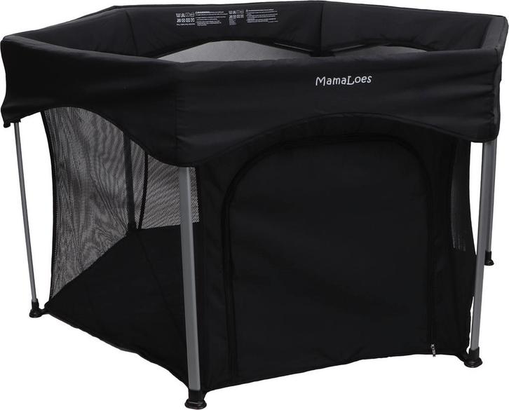 Mamaloes Boris Zwart 6-Hoekige Inklapbare Baby Box, Kinderen en Baby's, Boxen, Nieuw, Verzenden