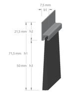 Dorpelstrip Ah5 H-Prof 50Mm Haar 3M, Verzenden, Nieuw