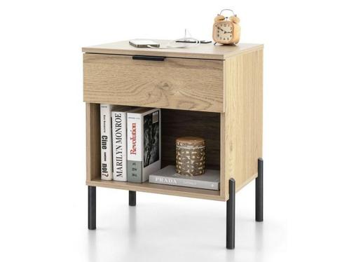 Modern Nachtkastje met Laadstation Bijzettafel met Lade en, Huis en Inrichting, Woonaccessoires | Overige, Nieuw, Verzenden