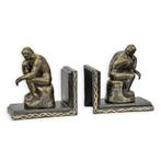 A PAIR OF CAST IRON THE THINKER BOOKENDS (Interieur), Verzenden