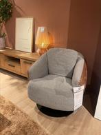 Alberta Fauteuil in combi microleder/stof Taurus/Toba -, Huis en Inrichting, Fauteuils, Nieuw, 75 tot 100 cm, Ophalen of Verzenden