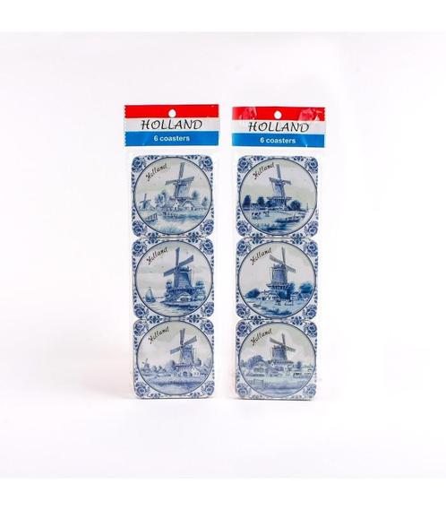 Set van 6 kurk onderzetters delftsblauw | 5478, Kleding | Heren, Schoenen, Nieuw, Ophalen of Verzenden