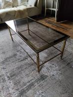 Salontafel - Glas, Messing - Vintage salontafel