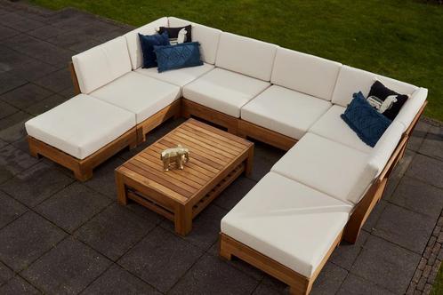 Zonkey Fresco Grande Loungeset – Nu €300 Korting! - OP = OP, Tuin en Terras, Tuinsets en Loungesets, Loungeset, Nieuw, Hout, Ophalen of Verzenden