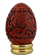 Fabergé ei - Schatkist van eieren Cinnabar Egg - Verguld,