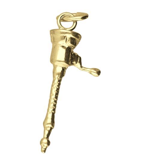 Gouden Brandweerspuit ketting hanger, Sieraden, Tassen en Uiterlijk, Kettinghangers, Verzenden
