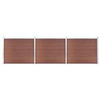 vidaXL Schuttingpanelenset 526x146 cm HKC bruin, Verzenden, Nieuw, Kunststof, 1 tot 2 meter