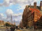 Fred Arends (1949) - Stadsgezicht - Holland in de 19e eeuw, Antiek en Kunst