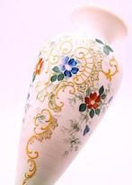 Moser Art Nouveau Enameled Glass Vase 1900 - Bohemia, 36 cm, Antiek en Kunst