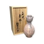 Yamato Yasuo – Tweevormige Hagi-yaki bloemenvase met dubbele
