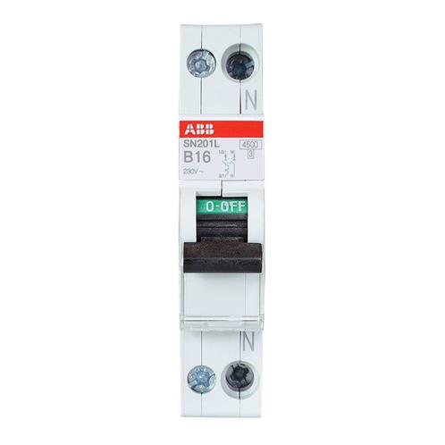 ABB Installatieautomaat B16 1P+N SN201L B16 -, Doe-het-zelf en Verbouw, Elektra en Kabels