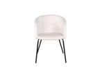 Eetkamerstoel - Bailey - Gebroken Wit - Fluweel - Jörn, Huis en Inrichting, Stoelen, Verzenden, Nieuw