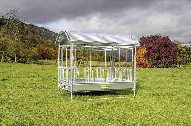 Grote balenruif met universeel voerhek en dak 2,85 x 2,05 m, Dieren en Toebehoren, Paarden en Pony's | Overige Paardenspullen