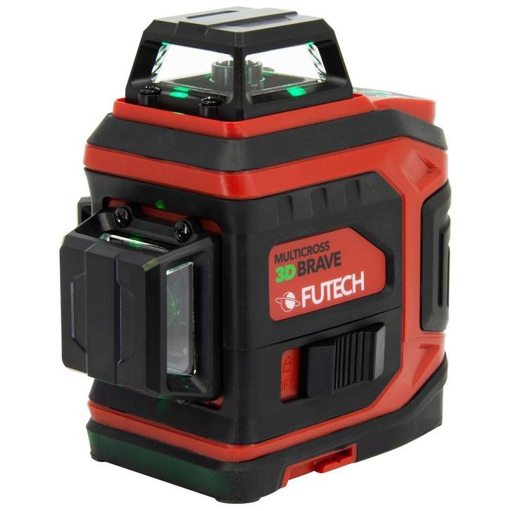FUTECH MultiCross BRAVE | 3x360 Lijnlaser Groen | In koffer!, Doe-het-zelf en Verbouw, Meetapparatuur, Nieuw, Ophalen of Verzenden
