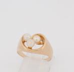 Zonder Minimumprijs - Ring - 14 karaat Geel goud Parel, Sieraden, Tassen en Uiterlijk, Ringen, Nieuw