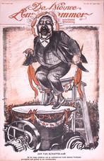 Spotprent over Posthuma die in een worstmachine springt, Antiek en Kunst, Verzenden